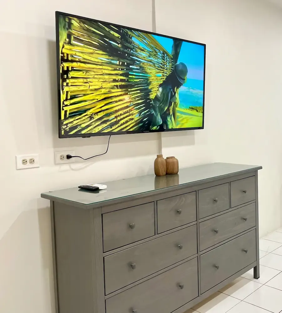 Room 4 at The Irie Inn: TV and in-room amenities
